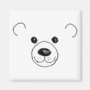 Íman Mão Desenhada Um Urso Muito Bonito A Arte Mais Cor