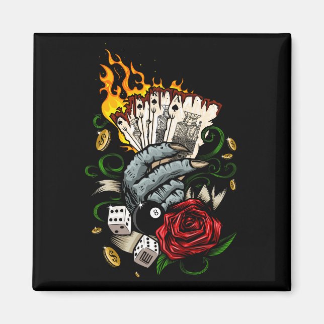 Íman Mão Dos Cartões (Frente)