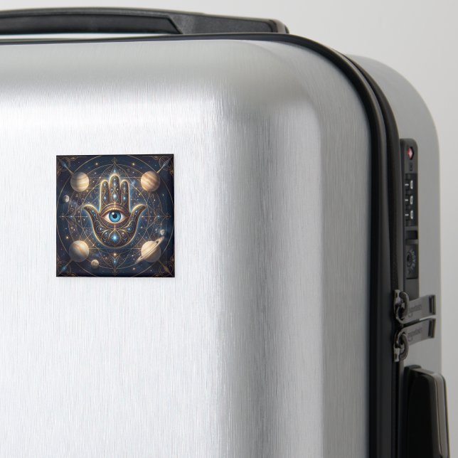 Íman Mão Hamsa Celestial e Olho do Mal Proteção Cósmica (In Situ (Luggage))