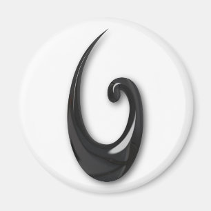Íman Maori-Fish Hook-obsidian