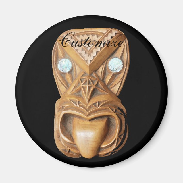 Íman Maori Tiki Face Thunder_Cove (Frente)