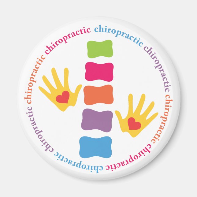 Íman Mãos Chiropráticas e Magnetos de coluna (Frente)