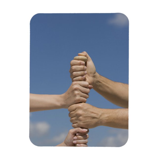 Íman Mãos de Equipe no Bat (Vertical)