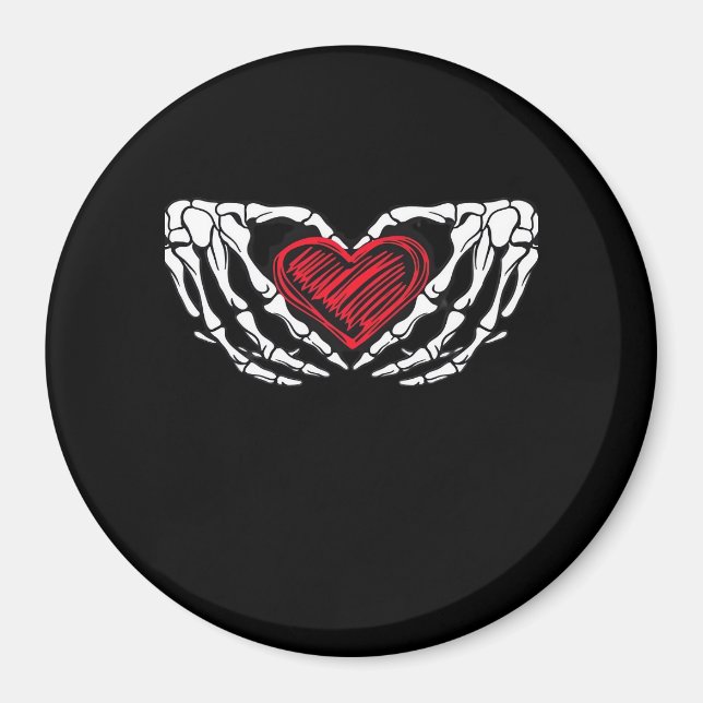 Íman Mãos de Esqueleto com Cardíaco Clássico (Frente)