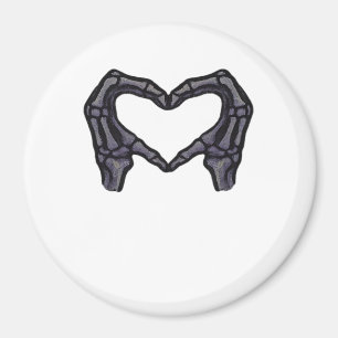 Íman Mãos De Esqueleto Formando Coração