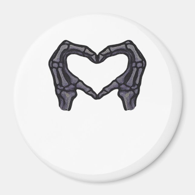 Íman Mãos De Esqueleto Formando Coração (Frente)