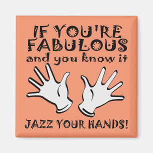 Íman Mãos de Jazz Fabulosas Ímã de Geladeira Divertido