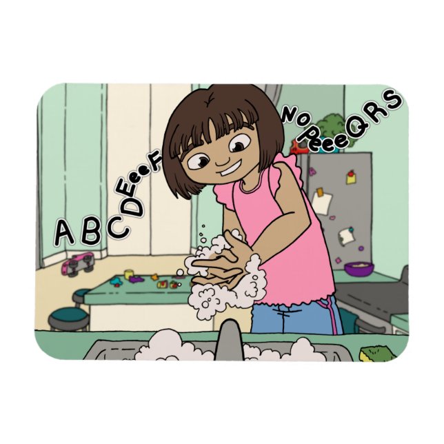 Íman Mãos de Lavagem (Horizontal)