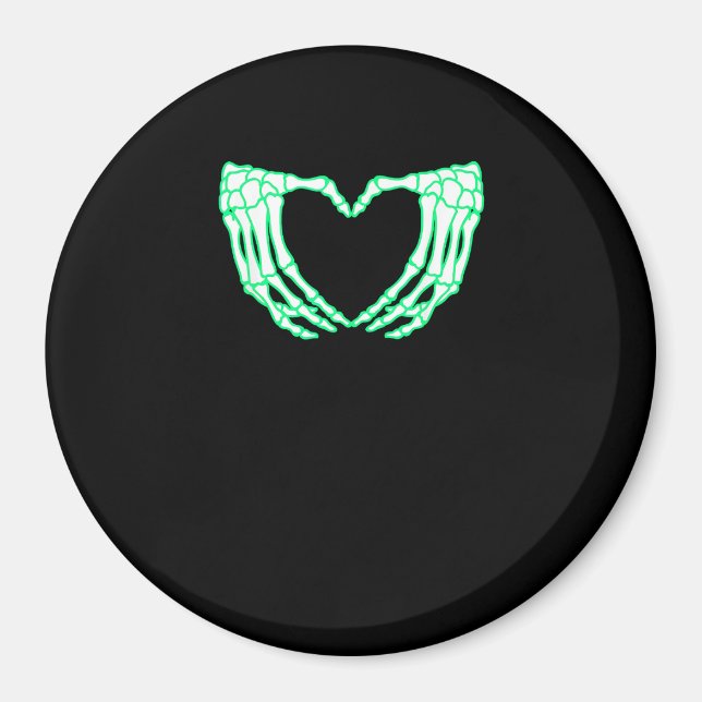 Íman Mãos do Esqueleto, Coração, Figurino de Halloween  (Frente)