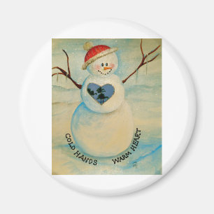 Íman Mãos frias, coração morno, boneco de neve
