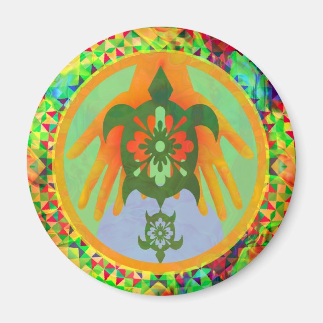 Íman Mãos Tartarugas (Frente)