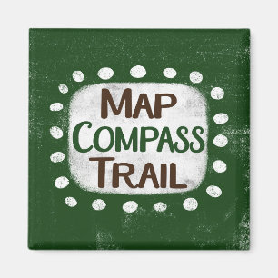 Íman Map Compass Rail Refrigerator Magnet