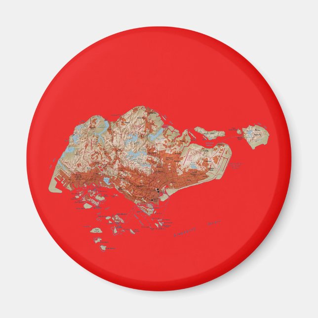 Íman Map Magnet Cingapura (Frente)