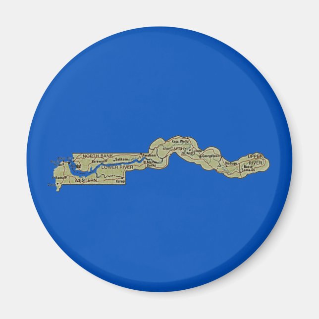Íman Map Magnet da Gâmbia (Frente)