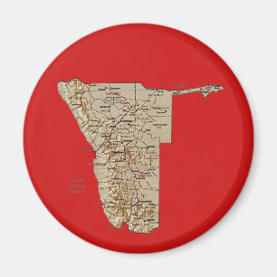 Íman Map Magnet da Namíbia