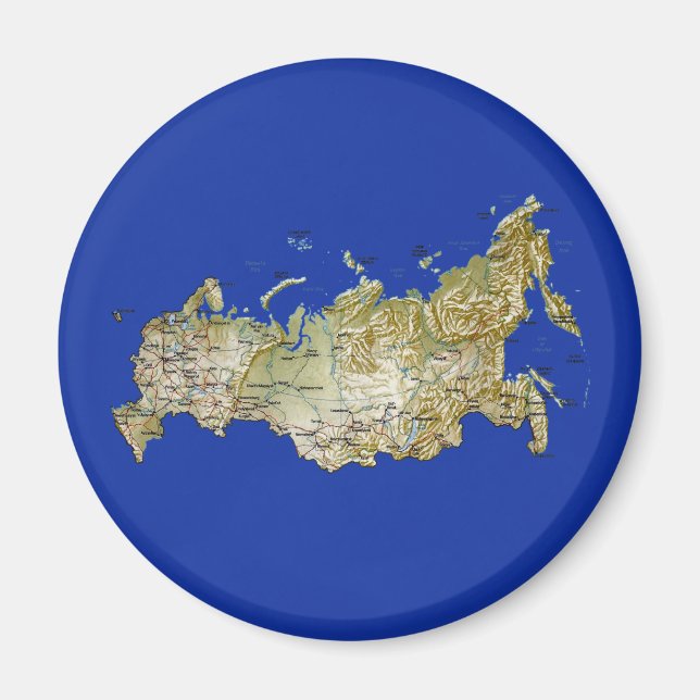 Íman Map Magnet da Rússia (Frente)
