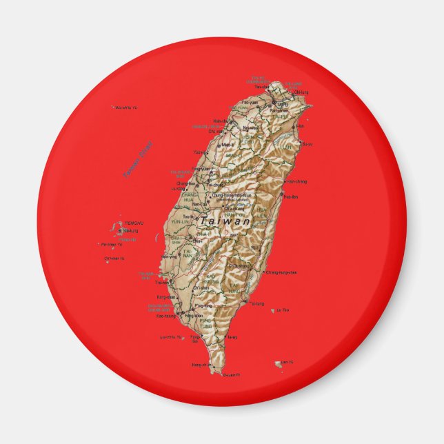 Íman Map Magnet de Taiwan (Frente)