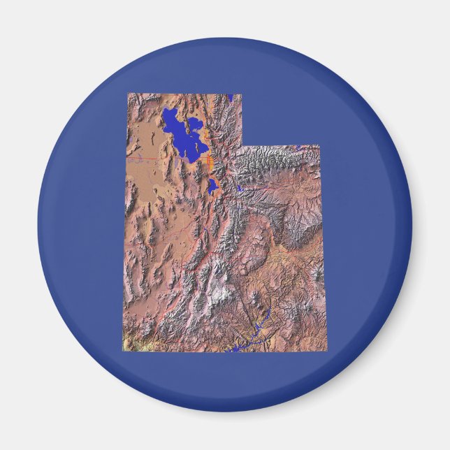 Íman Map Magnet de Utah (Frente)