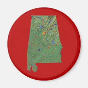 Íman Map Magnet do Alabama