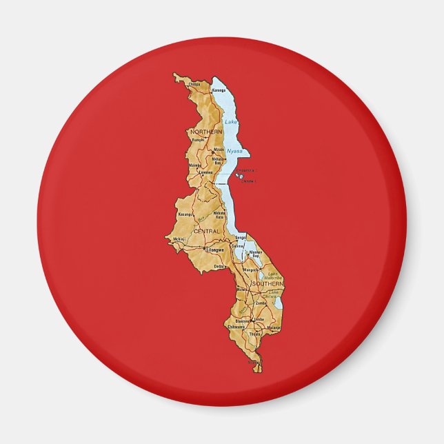 Íman Map Magnet Malawi (Frente)