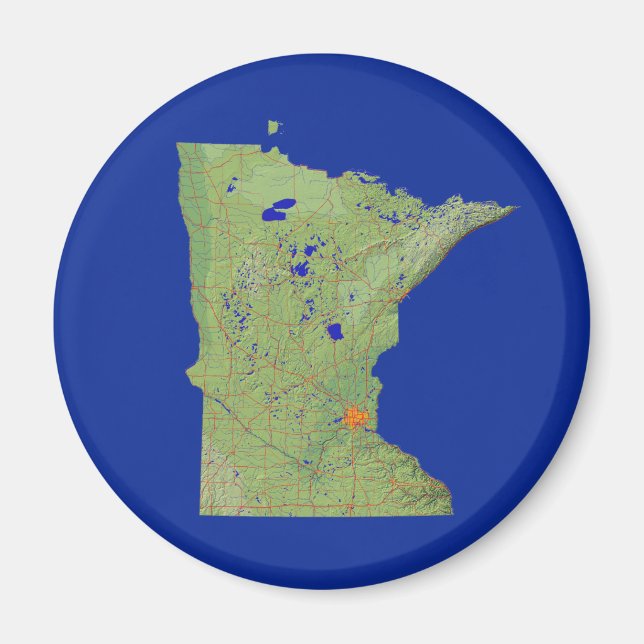 Íman Map Magnet Minnesota (Frente)