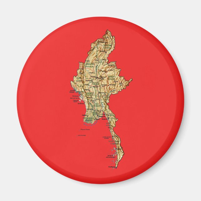 Íman Map Magnet Myanmar (Frente)