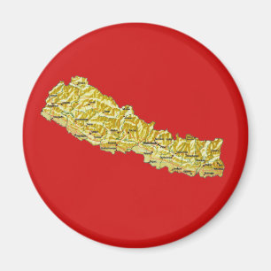 Íman Map Magnet Nepal
