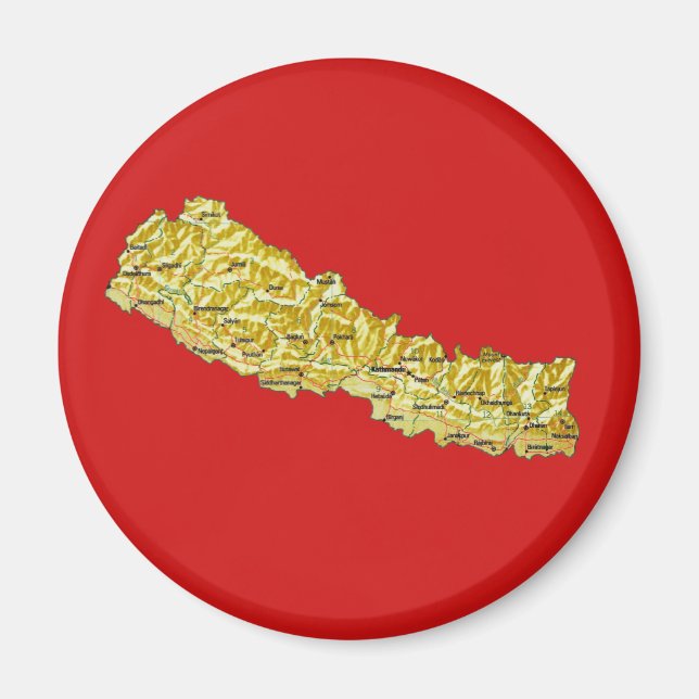 Íman Map Magnet Nepal (Frente)