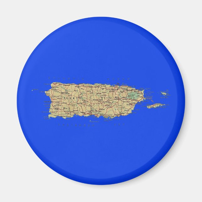 Íman Map Magnet Porto Rico (Frente)