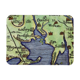 ÍMAN MAPA 1677 DE NOVA INGLATERRA