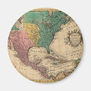 Íman Mapa 1763 de America do Norte