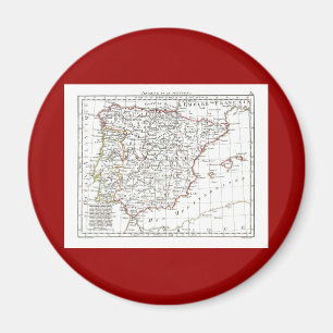 Íman Mapa 1806 - L'Espagne e le Portugal