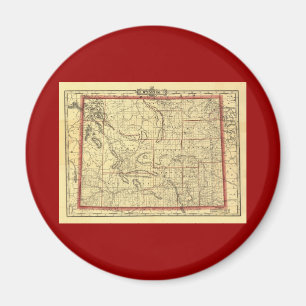 Íman Mapa 1895 de Wyoming