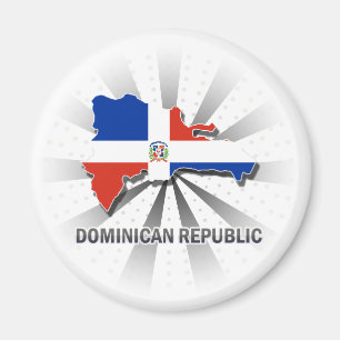 Íman Mapa 2,0 da bandeira da República Dominicana