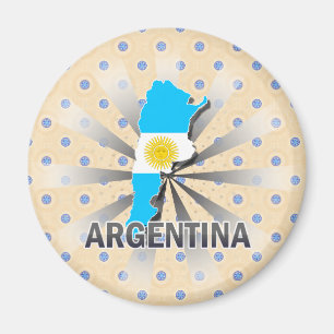 Íman Mapa 2,0 da bandeira de Argentina
