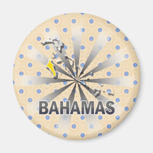 Íman Mapa 2,0 da bandeira de Bahamas