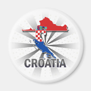 Íman Mapa 2,0 da bandeira de Croatia