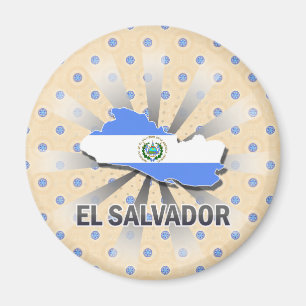 Íman Mapa 2,0 da bandeira de El Salvador