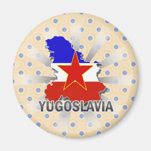Íman Mapa 2,0 da bandeira de Jugoslávia