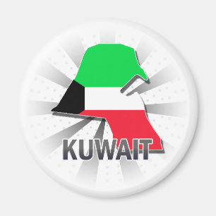 Íman Mapa 2,0 da bandeira de Kuwait
