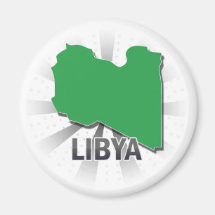 Íman Mapa 2,0 da bandeira de Líbia