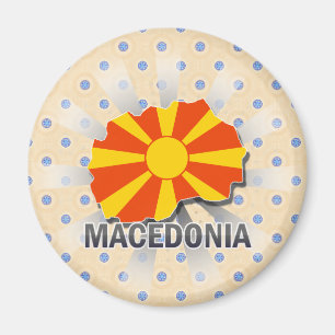 Íman Mapa 2,0 da bandeira de Macedónia