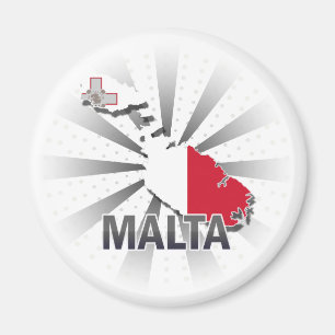 Íman Mapa 2,0 da bandeira de Malta