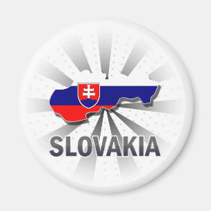 Íman Mapa 2,0 da bandeira de Slovakia