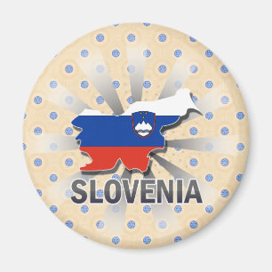 Íman Mapa 2,0 da bandeira de Slovenia