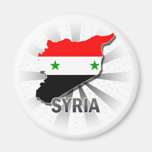 Íman Mapa 2,0 da bandeira de Syria