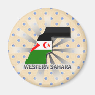 Íman Mapa 2,0 da bandeira de Western Sahara