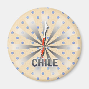 Íman Mapa 2,0 da bandeira do Chile