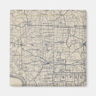 Íman Mapa 8 da Bicicleta de Wisconsin