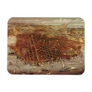 Íman Mapa Aéreo Antigo, Cidade de São Francisco, Califó